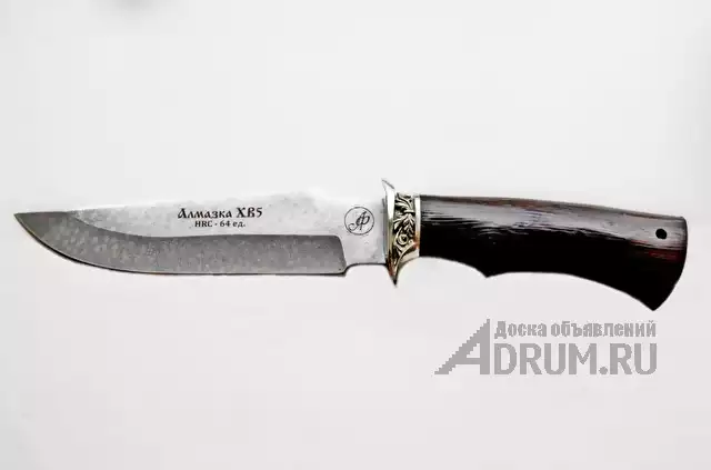 Нож Ирбис, сталь ХВ5- алмазка кованый, ручная работа в Ворсме, фото 2