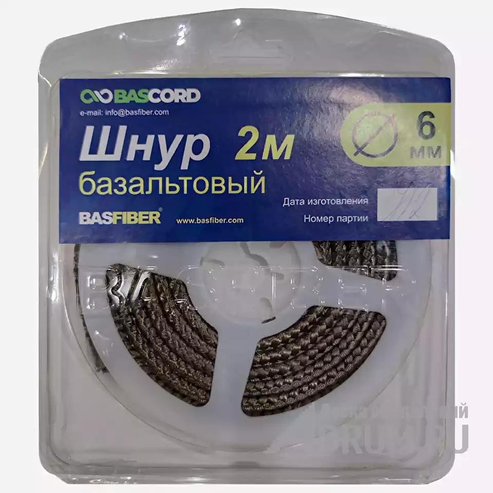 Базальтовый шнур термостойкий уплотнительный Basfiber в Москвe