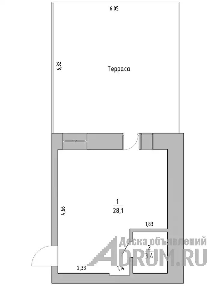 Продам 1-комнатную квартиру (вторичное) в Томском районе(п.Ключи в Томске, фото 3