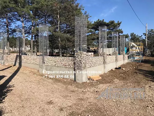 Строительство заборов и конструкций из габионов (Севастополь, ЮБК) в Севастополь, фото 2