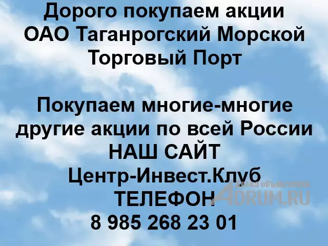 Покупка акций ОАО Таганрогский морской торговый порт, Таганрог