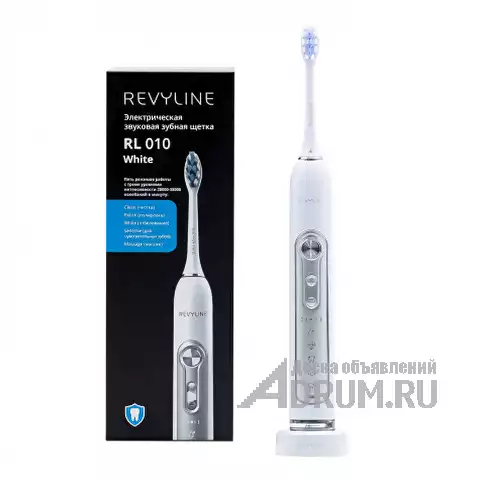 Электрическая зубная щетка Revyline RL 010 в белом дизайне, в Махачкале, категория "Средства личной гигиены"