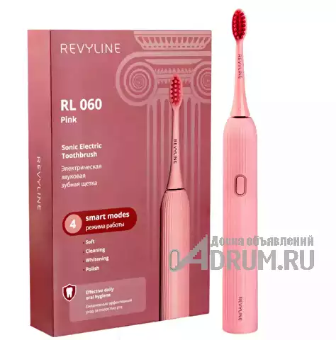 Новейшая электрическая щетка для зубов Revyline RL 060 в розовом цвете, в Кемерово, категория "Средства личной гигиены"