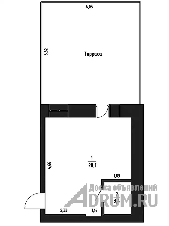 Продам 1-комнатную квартиру в Томске, фото 2