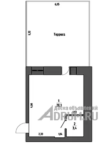 Продам 1-комнатную квартиру в Томске, фото 2
