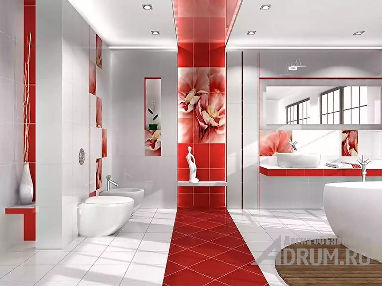 Красная плитка в ванной plitka vanny ru. Красная плитка для ванной. Плитка в ванную красная с белым. Керамическая плитка для ванной комнаты. Красный кафель в ванной.