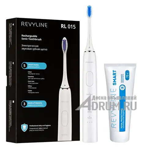 Набор зубная щетка Revyline RL015 White и паста для зубов Smart 75 мл, в Уфе, категория "Медицинское оборудование и материалы"