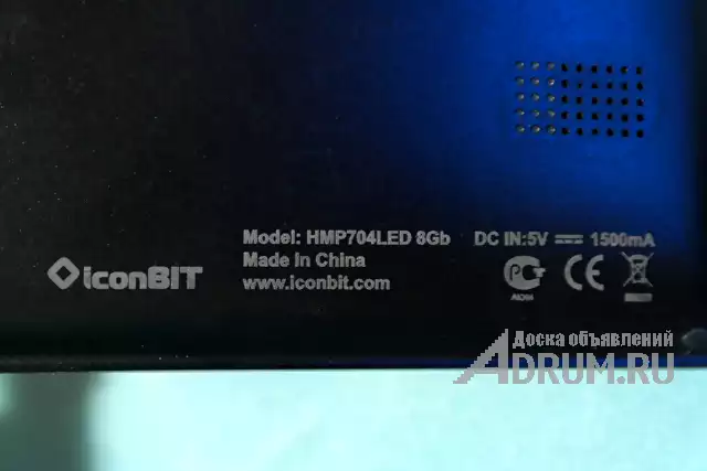 Видеоплеер портативный. Iconbit 704 LED, 6 дюймов 8 Гб память в Москвe, фото 2