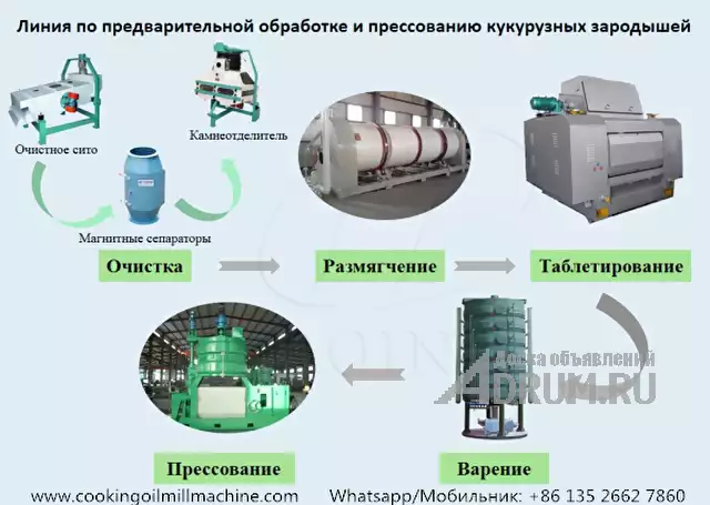 Комплектное оборудование для производства кукурузного масла на заводе по производству кукурузного масла в Омске, фото 2