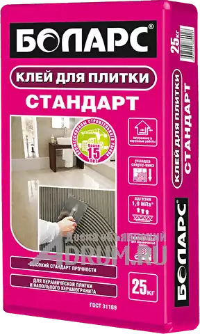 Клей Боларс Стандарт для плитки 25 кг в Краснодаре