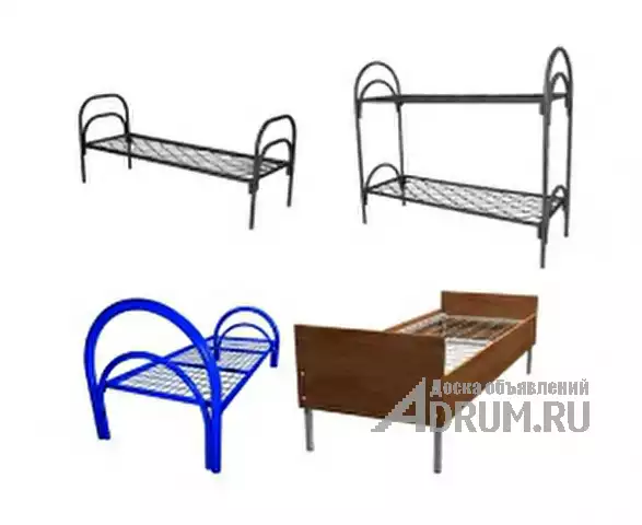Для гостиниц металлические кровати, кровати для общежитий в Барнаул, фото 3