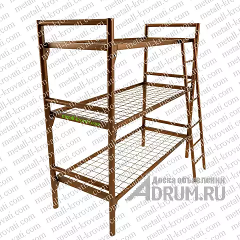 Кровати металлические по доступной цене, трехъярусные кровати в Нижнем Новгороде, фото 3