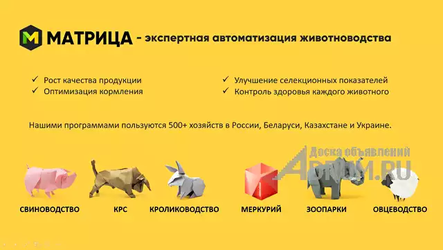 Программы для автоматизации учёта в животноводстве в Белгород