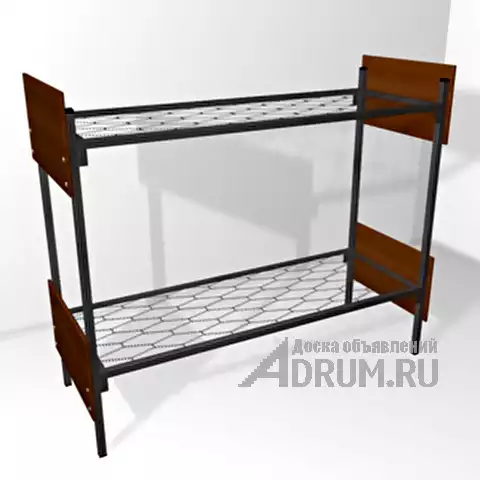 Металлические кровати со спинками из ДСП и кровати с ламелями, в Астрахань, категория "Кровати, диваны и кресла"
