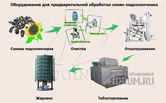 Оборудование для производства подсолнечного масла с различным объёмом обработки в Москвe