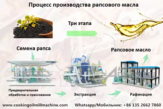 Линия по производству рапсового масла и процесс производства рапсового масла в Москвe