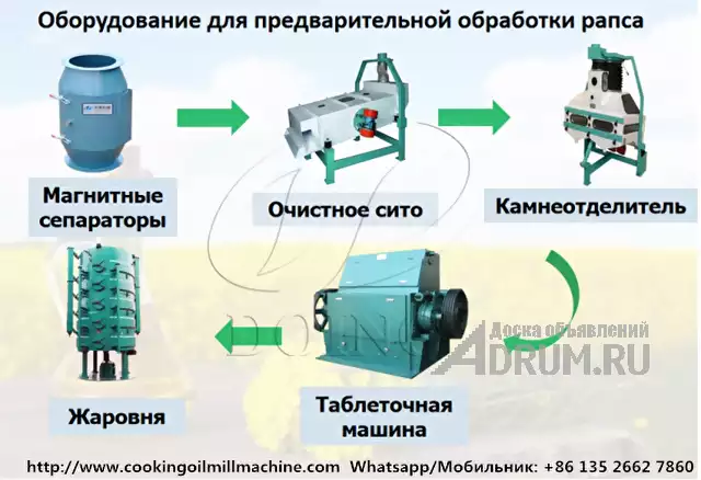 Линия по производству рапсового масла и процесс производства рапсового масла в Москвe, фото 2